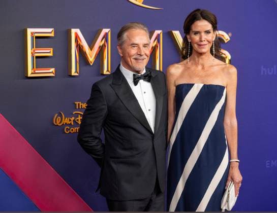 Don Johnson and Kelley Phleger arrive for the 76th annual Primetime Emmy Awards at the Peacock Theater in Los Angeles on Sunday, September 15, 2024.  LAP202409150265 ALEXxGALLARDO