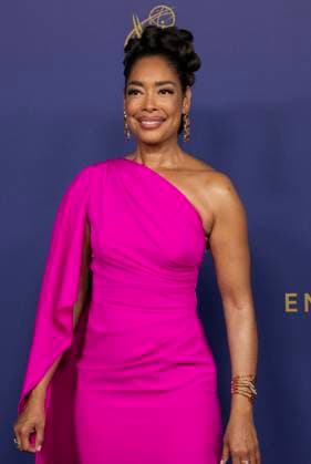 Gina Torres arrives for the 76th annual Primetime Emmy Awards at the Peacock Theater in Los Angeles on Sunday, September 15, 2024.  LAP202409150286 ALEXxGALLARDO