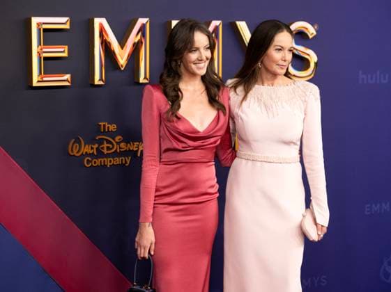 Eleanor Lambert and Diane Lane arrive for the 76th annual Primetime Emmy Awards at the Peacock Theater in Los Angeles on Sunday, September 15, 2024.  LAP202409150291 ALEXxGALLARDO