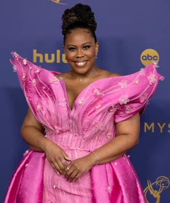 Amber Chardae Robinson arrives for the 76th annual Primetime Emmy Awards at the Peacock Theater in Los Angeles on Sunday, September 15, 2024.  LAP202409150296 ALEXxGALLARDO