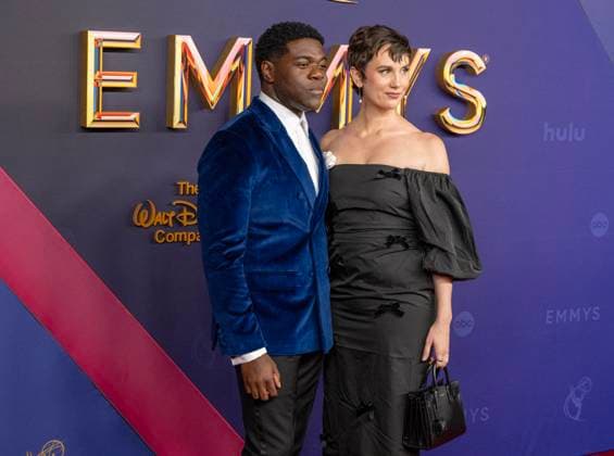 Sam Richardson and Nicole Boyd arrive for the 76th annual Primetime Emmy Awards at the Peacock Theater in Los Angeles on Sunday, September 15, 2024.  LAP202409150303 ALEXxGALLARDO