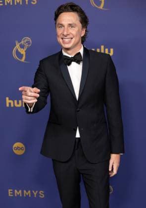 Zach Braff arrives for the 76th annual Primetime Emmy Awards at the Peacock Theater in Los Angeles on Sunday, September 15, 2024.  LAP202409150307 ALEXxGALLARDO