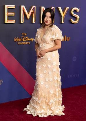 Maya Erskine arrives for the 76th annual Primetime Emmy Awards at the Peacock Theater in Los Angeles on Sunday, September 15, 2024.  LAP202409150317 ALEXxGALLARDO