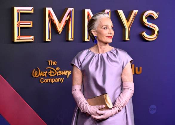 Kristin Scott Thomas arrives for the 76th annual Primetime Emmy Awards at the Peacock Theater in Los Angeles on Sunday, September 15, 2024.  LAP202409150337 ALEXxGALLARDO