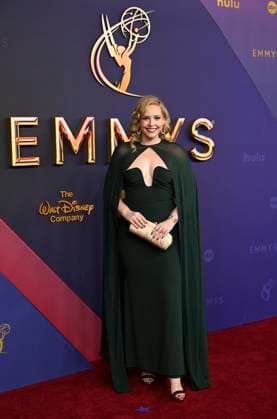 Natalie Sandy arrives for the 76th annual Primetime Emmy Awards at the Peacock Theater in Los Angeles on Sunday, September 15, 2024.  LAP202409150376 ALEXxGALLARDO