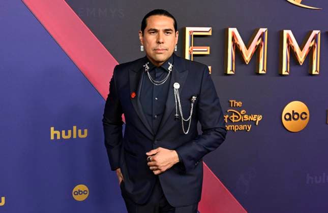 Dallas Goldtooth arrives for the 76th annual Primetime Emmy Awards at the Peacock Theater in Los Angeles on Sunday, September 15, 2024.  LAP202409150380 ALEXxGALLARDO