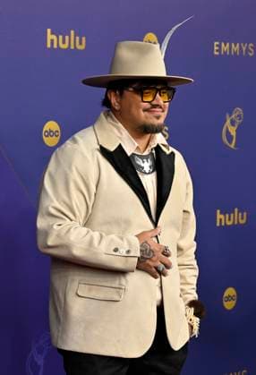 Sterlin Harjo arrives for the 76th annual Primetime Emmy Awards at the Peacock Theater in Los Angeles on Sunday, September 15, 2024.  LAP202409150384 ALEXxGALLARDO