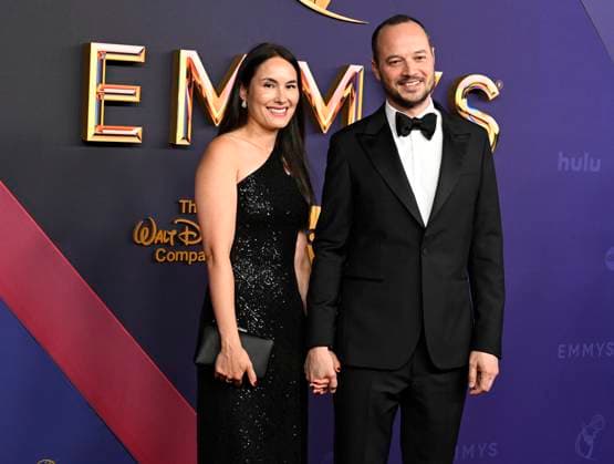 Julian Stevens and Louise Stevens arrive for the 76th annual Primetime Emmy Awards at the Peacock Theater in Los Angeles on Sunday, September 15, 2024.  LAP202409150389 ALEXxGALLARDO