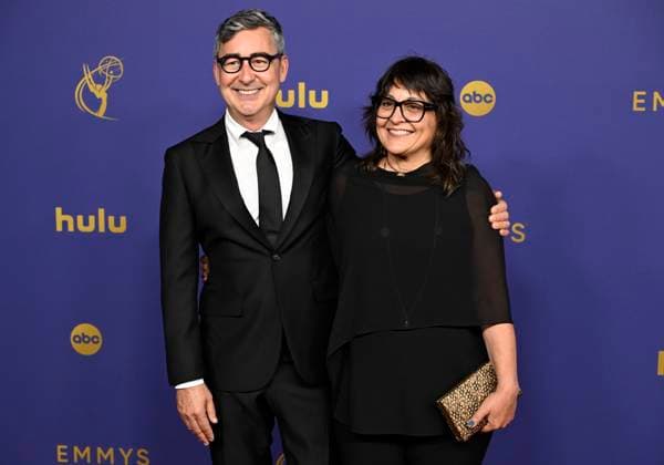 Thomas Bezucha and Margaret Bezucha arrive for the 76th annual Primetime Emmy Awards at the Peacock Theater in Los Angeles on Sunday, September 15, 2024.  LAP202409150401 ALEXxGALLARDO