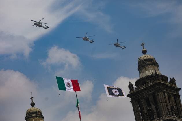 National Guard members taking part during the military civic parade to commemorate the 214th anniversary of Mexico s Independence Day. on September 16, 2024 in Mexico City, Mexico. Mexico City Mexico - ZUMAe321 20240916_zia_e321_062 Copyright: xIanxRoblesx