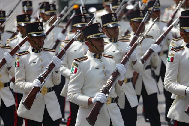 Cadets taking part during the military civic parade to commemorate the 214th anniversary of Mexico s Independence Day. on September 16, 2024 in Mexico City, Mexico. Mexico City Mexico - ZUMAe321 20240916_zia_e321_065 Copyright: xIanxRoblesx