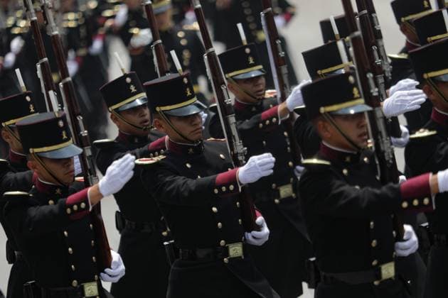 Cadets taking part during the military civic parade to commemorate the 214th anniversary of Mexico s Independence Day. on September 16, 2024 in Mexico City, Mexico. Mexico City Mexico - ZUMAe321 20240916_zia_e321_089 Copyright: xIanxRoblesx