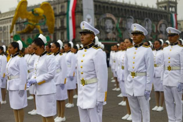 National Guard medics taking part during the military civic parade to commemorate the 214th anniversary of Mexico s Independence Day. on September 16, 2024 in Mexico City, Mexico. Mexico City Mexico - ZUMAe321 20240916_zia_e321_100 Copyright: xIanxRoblesx