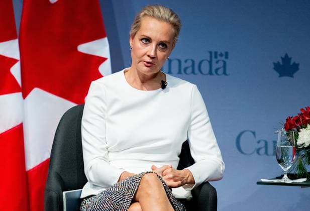September 17, 2024, Ottawa, On, Canada: Yulia Navalnaya, widow of Russian opposition leader and activist Alexei Navalny takes part in a fireside chat with Melanie Joly Minister of Foreign Affairs (not seen) at Global Affairs Canada in Ottawa, on Tuesday, Sept. 17, 2024. Ottawa Canada  - ZUMAc35_ 20240917_zaf_c35_099 Copyright: xSpencerxColbyx