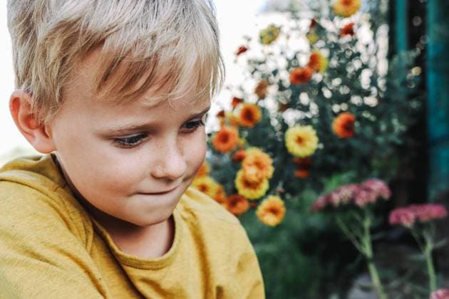 Creative Highlights Symbolfotos Little boy in the garden Zolotar ovo, Zakarpattia Oblast, Ukraine R_NFPU240916C-1541484-01 ,model released, Symbolfoto