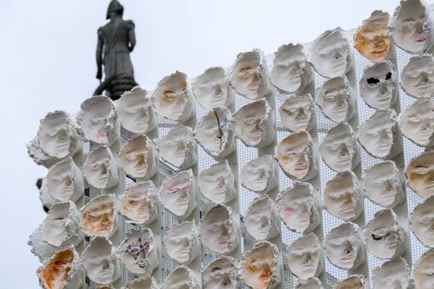 Bilder des Jahres 2024, Entertainment 09 September Entertainment Themen der Woche KW39 The new art work is unveiled on the Fourth Plinth in Trafalgar Square by Mexican artist Teresa Margolle, with plaster casts of the faces of 726 trans people. Featuring: Atmosphere Where: London, United Kingdom When: 18 Sep 2024 Credit: Matthew Chattle Cover Images EDITORIAL USE ONLY. NOT FOR USE BY NEWSPAPERS BASED IN THE UK. Copyright: xx coverimg54133574