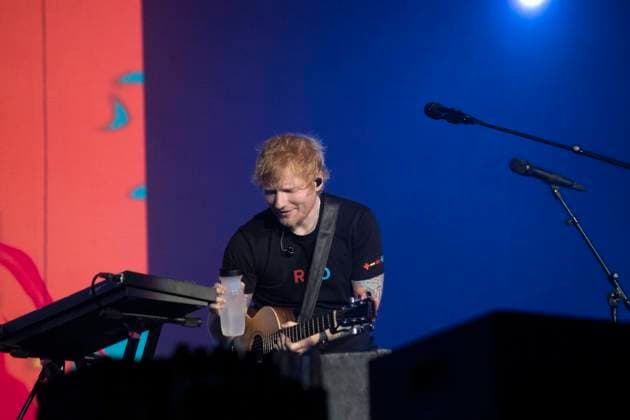 RIO DE JANEIRO, RJ - 20.09.2024: ROCK IN RIO 40 2024 - British singer Ed Sheeran closed the night this Thursday (19), on the Palco Mundo stage at Rock In Rio. x2617508x  CarlosxEliasxJunior