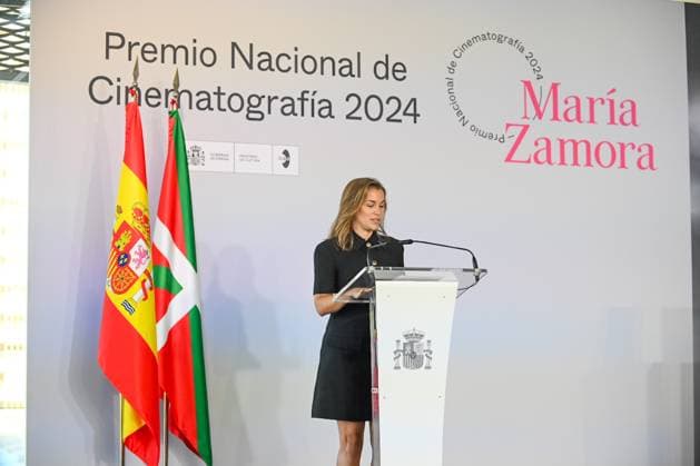 Producer María Zamora receives the National Cinematography Award 2024 Producer María Zamora speaks after receiving the National Cinematography Award 2024, at the Tabakalera, September 21, 2024, in San Sebastián, Guipúzcoa, Basque Country Spain The production company has been awarded the National Cinematography Award 2024 during the San Sebastian Film Festival for its support to independent and risky cinema and for having strengthened the presence of Spanish independent cinema in the international market 21 SEPTEMBER 2024 PRIZE CINEMA ENTERTAINMENT CINEMATOGRAPHY FESTIVAL CULTURE San Sebastian, Guipuzcoa Pais V San Sebastian, Guipuzcoa Pais V Spain  Copyright: xArnaitzxRubiox 6226037