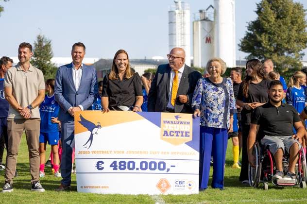 Goes, The Netherlands, 2024-09-21 15:15:02 GOES, 21-09-2024, Sports club Grenzeloos BewegenPrincess Beatrix is present at football club SSV 65 for the national campaign day of the Zwaluwen Youth Action.PHOTO: NLBeeld POOL Nieboer Credit: NL Beeld Patrick van Emst  Copyright: xx x