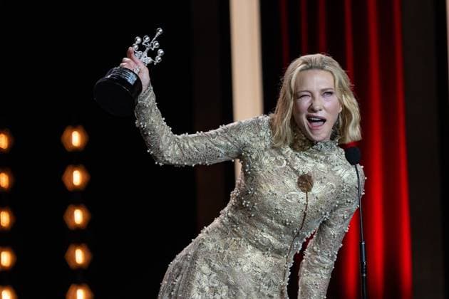 September 21, 2024, San Sebastian, Spain: Australian actress Cate Blanchet receives the Donostia Award in recognition of her career at the 72nd San Sebastian Film Festival. San Sebastian Spain - ZUMAs197 20240921_aaa_s197_136 Copyright: xJavixJuliox