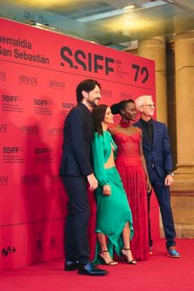 72nd San Sebastian International Film Festival: The Wild Robot Red Carpet Macarena Garcia, Alvaro Morte, Chris Sanders, Lupita Nyong o attended The Wild Robot Red Carpet during 72nd San Sebastian International Film Festival at Victoria Eugenia Theatre on September 22, 2024 in Donostia San Sebastian, Spain Photo by IMAGO MPG Donostia San Sebastian Victoria Eugenia Theatre Euskadi Spain  Copyright: xMPGx