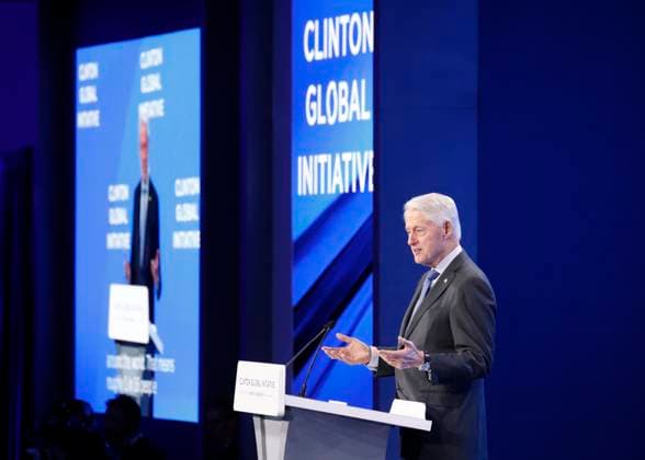 42nd President of the United States Bill Clinton speaks at the Clinton Global Initiative 2024 at the New York Hilton Midtown in New York City on Monday, September 23, 204.  NYP20240923106 JOHNxANGELILLO
