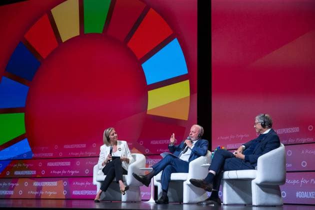 September 23, 2024, Nova York, Ny, USA: Brazilian President Luiz InoÂ¡cio Lula da Silva during the annual Goalkeepers Awards ceremony, organized by the Bill and Melinda Gates Foundation in New York, United States, on Monday, 23. Nova York USA - ZUMAc233 20240923_zsp_c233_010 Copyright: xVanessaxCarvalhox