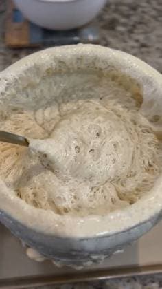 Woman freaks out viewers after sharing bizarre footage of ˜BREATHING™ sourdough starter Story from Jam Press (Alive Sourdough) Pictured: ˜BREATHING™ sourdough starter Woman freaks out viewers after sharing bizarre footage of ˜BREATHING™ sourdough starter The Great British Bake Off is returning to our screens tonight (24 September) but one avid baker has shown how bizarre the craft can get with her alive sourdough starter. Mary Reynolds, 34, is constantly cooking and whipping up treats such as soft pretzels, scones and cookies for her husband and six children. The photographer loves experimenting with food, but recently, one of her creations has come to life. And it™s left viewers totally freaked out with t  Copyright: xJamxPressxVid OatheartxBakingxCo