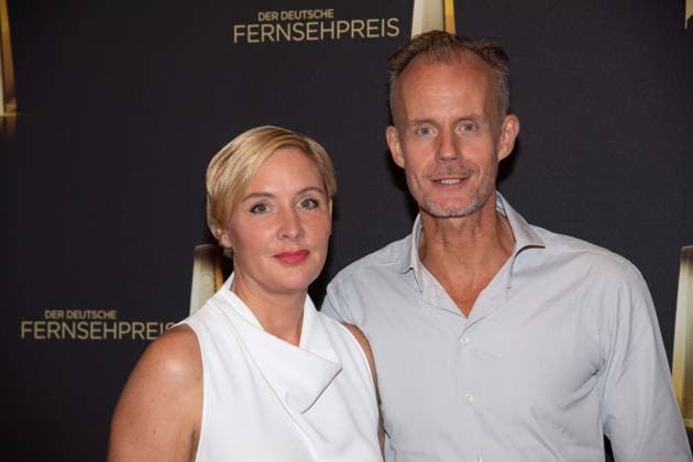 Max UTHOFF, presenter, comedian, and Tina UTHOFF, red carpet, red carpet show, arrival, arrival, German Television Award ceremony, The Night of the Creatives The German Television Award 2024, German Television Award 2024 in Cologne, on 24 09 2024