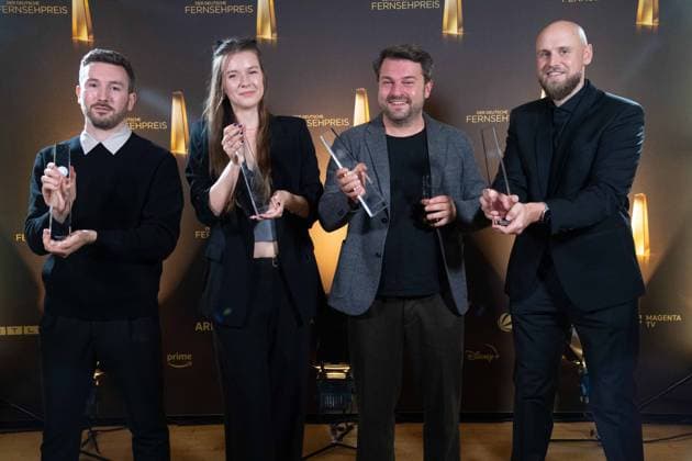 Raphael SELTER, Henriette JOHNSON, Schlecky SILBERSTEIN and Jan KREBS, Best Book Entertainment Award Ceremony of the German Television Award, The Night of the Creatives The German Television Award 2024, German Television Award 2024 in Cologne, on 24 09 2024