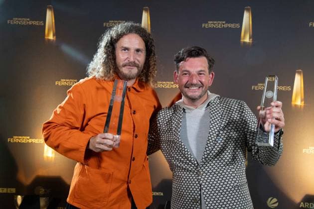 v l Bode BRODMUELLER and Adriano CIARRETTINO, Award Winner Best Entertainment Equipment German Television Award Ceremony, The Night of the Creatives The German Television Award 2024, German Television Award 2024 in Cologne, on 24 09 2024