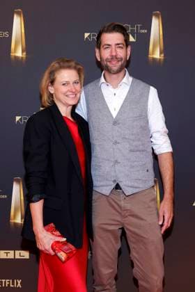 Presenter Claus von Wagner and his partner politician Jutta Schmitt Thiel SPD on the red carpet at The Night of the Creatives on the eve of the German Television Award 2024 at Flora Cologne, 24 09 2024 NRW Germany Copyright: xChristophxHardtx