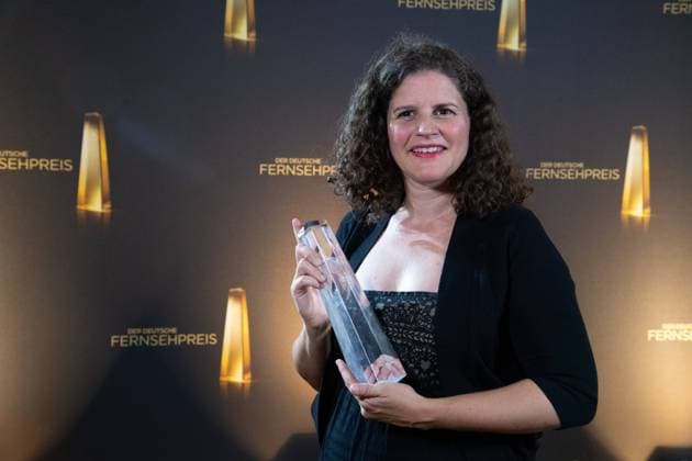 Katja BENRATH Award Winner Best Director Fiction together with Mia Maariel Meyer, German Television Award Ceremony, The Night of the Creatives The German Television Award 2024, German Television Award 2024 in Cologne, on 24 09 2024