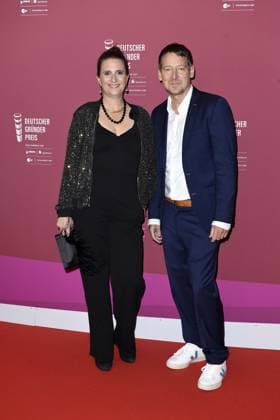 Presentation of the German Founder Award at the ZDF Hauptstadtstudio Dr Diana Knodel and Frederik Dietz Finalists fobizz GmbH at the presentation of the German Founder Award at the ZDF Hauptstadtstudio in Berlin Copyright: xEventpressxTimmx