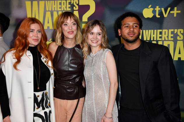 Bilder des Jahres 2024, Entertainment 09 September Entertainment Themen der Woche KW39 Palina Rojinski, Heike Makatsch, Lea Drinda und Aaron Maldonado Morales bei der Premiere der Apple TV+ Serie Where s Wanda? im Delphi Filmpalast. Berlin, 24.09.2024 *** Palina Rojinski, Heike Makatsch, Lea Drinda and Aaron Maldonado Morales at the premiere of the Apple TV series Where s Wanda at the Delphi Filmpalast Berlin, 24 09 2024 Foto:xN.xKubelkax xFuturexImagex wanda_4987