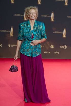Katja RIEMANN, Actress, Red Carpet, Red Carpet Show, Arrival, Arrival, German Television Award Ceremony, German Television Award 2024, German Television Award 2024 at MMC Studios Cologne, on 25 09 2024