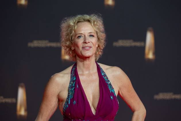 Katja RIEMANN, Actress, Red Carpet, Red Carpet Show, Arrival, Arrival, German Television Award Ceremony, German Television Award 2024, German Television Award 2024 at MMC Studios Cologne, on 25 09 2024