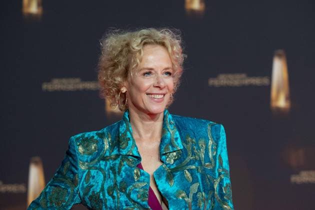 Katja RIEMANN, Actress, Red Carpet, Red Carpet Show, Arrival, Arrival, German Television Award Ceremony, German Television Award 2024, German Television Award 2024 at MMC Studios Cologne, on 25 09 2024