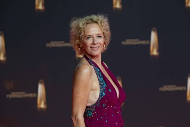 Katja RIEMANN, Actress, Red Carpet, Red Carpet Show, Arrival, Arrival, German Television Award Ceremony, German Television Award 2024, German Television Award 2024 at MMC Studios Cologne, on 25 09 2024