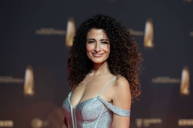Marwa ELDESSOUKY, Presenter, Red Carpet, Red Carpet Show, Arrival, arrival, German Television Award Ceremony, German Television Award 2024, German Television Award 2024 at MMC Studios Cologne, on 25 09 2024