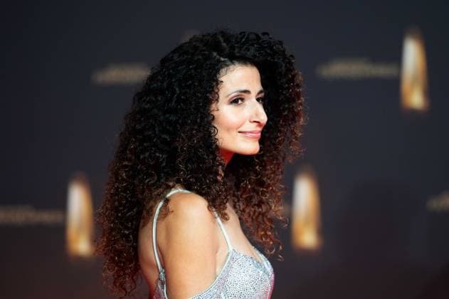 Marwa ELDESSOUKY, Presenter, Red Carpet, Red Carpet Show, Arrival, arrival, German Television Award Ceremony, German Television Award 2024, German Television Award 2024 at MMC Studios Cologne, on 25 09 2024