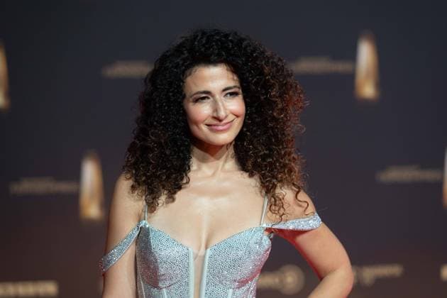 Marwa ELDESSOUKY, Presenter, Red Carpet, Red Carpet Show, Arrival, arrival, German Television Award Ceremony, German Television Award 2024, German Television Award 2024 at MMC Studios Cologne, on 25 09 2024