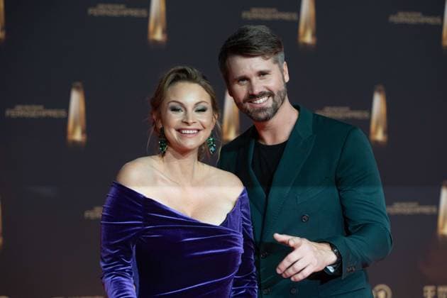 Thore SCHOELERMANN, Schölermann, actor, Jana Julie KILKA, actress, Red Carpet, Red Carpet Show, arrival, arrival, German Television Award ceremony, The German Television Award 2024, German Television Award 2024 at the MMC Studios Cologne, on 25 09 2024