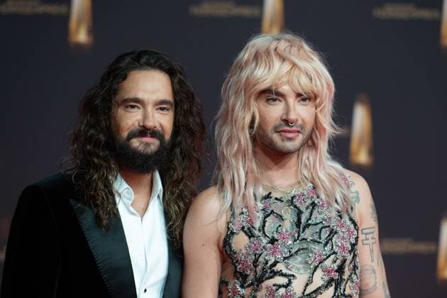 Tom and Bill KAULITZ, singer, musician, Tokio Hotel, red carpet, red carpet show, arrival, award ceremony of the German Television Award, The German Television Award 2024, German Television Award 2024 at the MMC Studios Cologne, on 25 09 2024