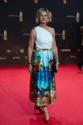 Barbara HAHLWEG, Presenter, Red Carpet, Red Carpet Show, Arrival, arrival, German Television Award Ceremony, The German Television Award 2024, German Television Award 2024 at the MMC Studios Cologne, on 25 09 2024