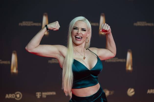 Daniela KATZENBERGER, Red Carpet, Red Carpet Show, Arrival, arrival, German Television Award Ceremony, The German Television Award 2024, German Television Award 2024 at the MMC Studios Cologne, on 25 09 2024