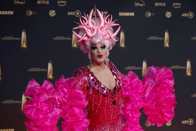 Olivia JONES, Red Carpet, Red Carpet Show, Arrival, arrival, German Television Award Ceremony, The German Television Award 2024, German Television Award 2024 at the MMC Studios Cologne, on 25 09 2024