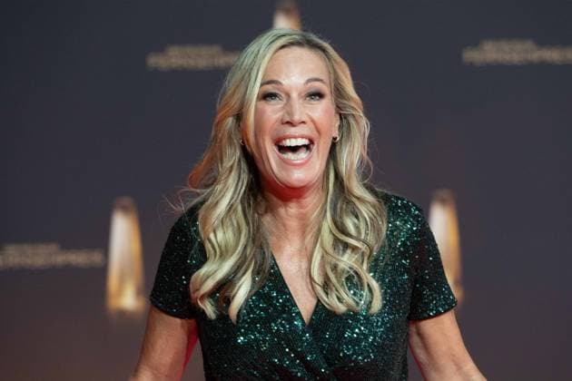 Birgit von BENTZEL, Presenter, Red Carpet, Red Carpet Show, Arrival, arrival, German Television Award Ceremony, The German Television Award 2024, German Television Award 2024 at the MMC Studios Cologne, on 25 09 2024