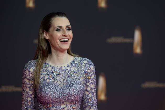 Bella LESNIK, Presenter, Red Carpet, Red Carpet Show, Arrival, Arrival, German Television Award Ceremony, German Television Award 2024, German Television Award 2024 at MMC Studios Cologne, on 25 09 2024