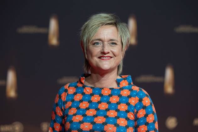 Ellen EHNI, Presenter, WDR Editor-in-Chief Red Carpet, Red Carpet Show, Arrival, German Television Award Ceremony, The German Television Award 2024, German Television Award 2024 at the MMC Studios Cologne, on 25 09 2024